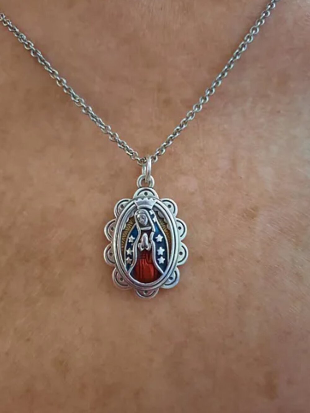 James Avery Enamel Virgin of Guadalupe Charm